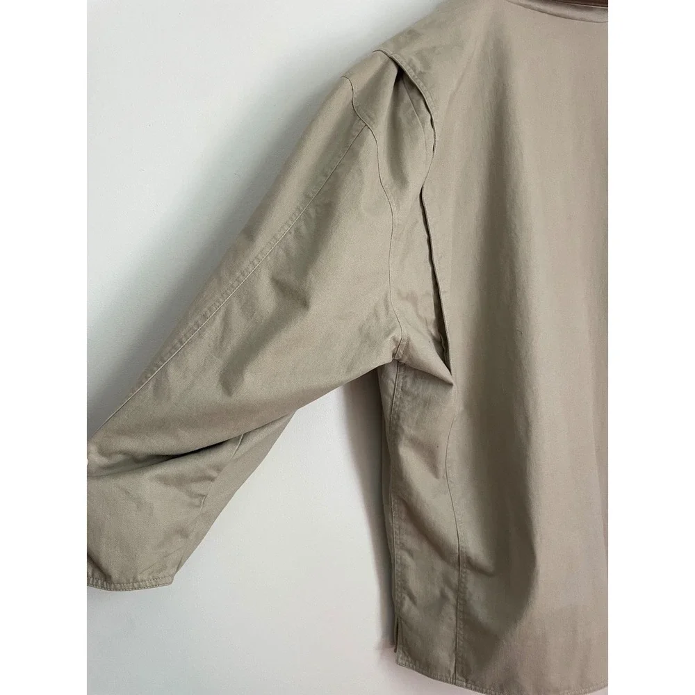 Lee Authentic Apparel Men 2XL Tan Barn‎ Coat Brown Leather Collar Chore Jacket